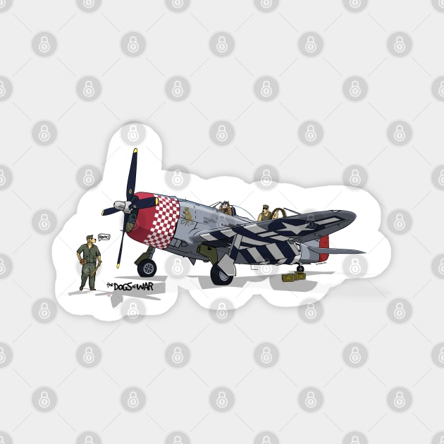The dogs of War: P47 Thunderbolt Sticker by Siegeworks